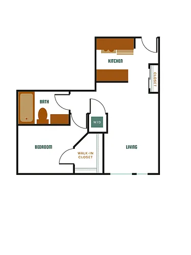 Floor plan 1X1 - C10