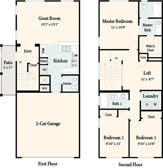 Floor plan Martinique - 2 Car Garage