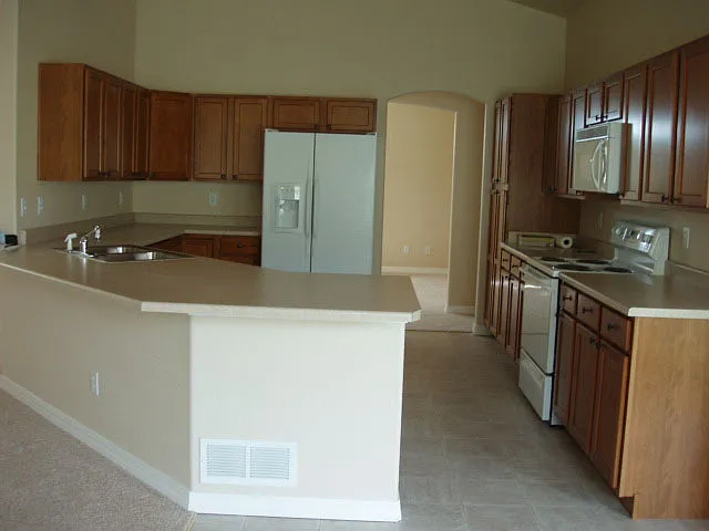 Facing Kitchen from area for table & chairs