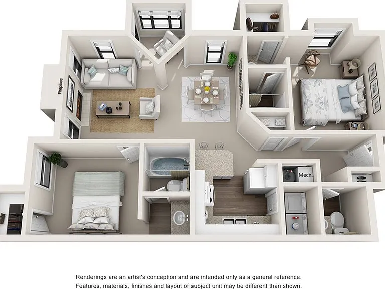 2 Bedroom | 2.5 Bath | 1380 SF 2 Bedroom | 2.5 Bath | 1380 SF