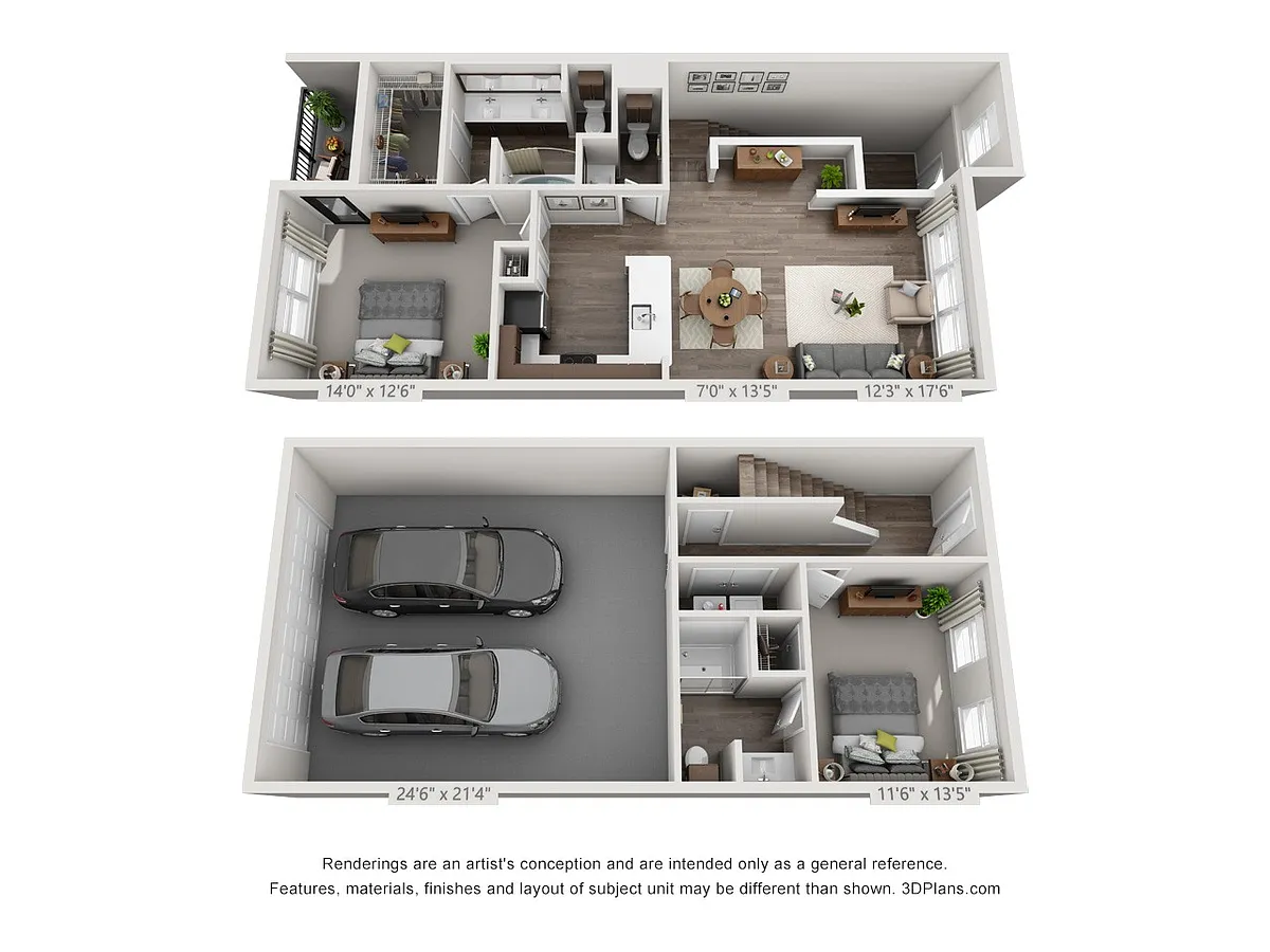 Floor plan Arbor Hills 2THB1