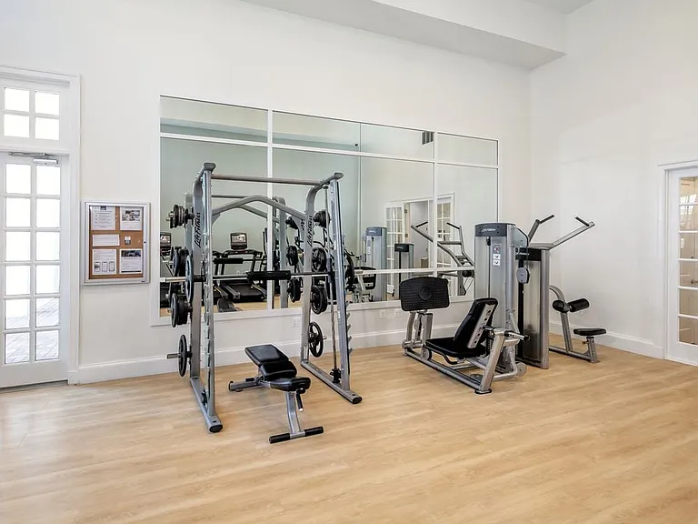 Fitness center with strength equipment