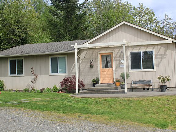 Flower beds surrounding home
