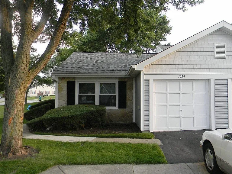 Front of unit and garage