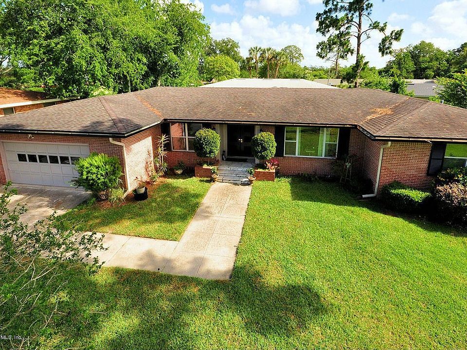 Aerial view of front yard