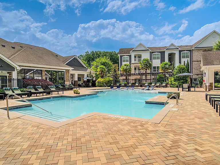 Saltwater pool with sundeck