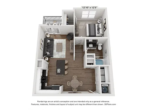 Floor plan 1X1