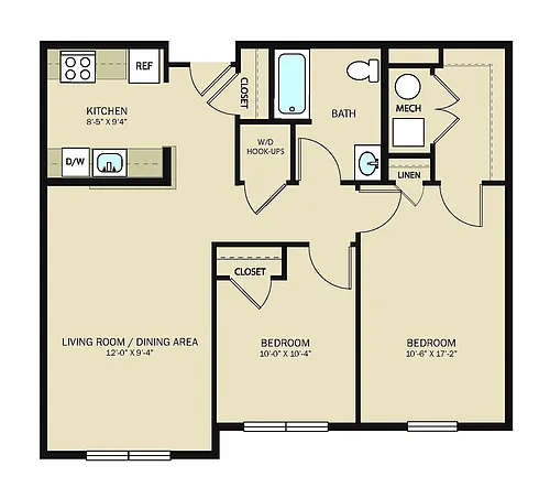 Floor plan 2 Bedroom