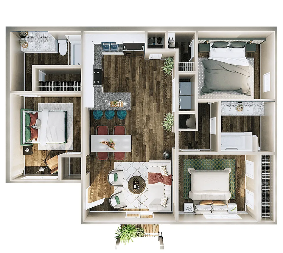Floor plan Phase II 3 Bedroom