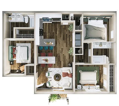 Floor plan Phase II 3 Bedroom