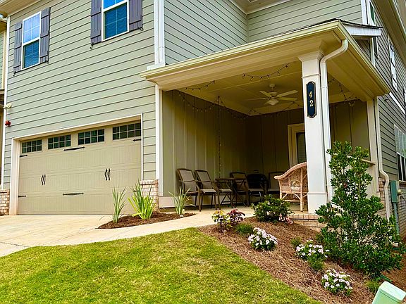 Garage and covered patio