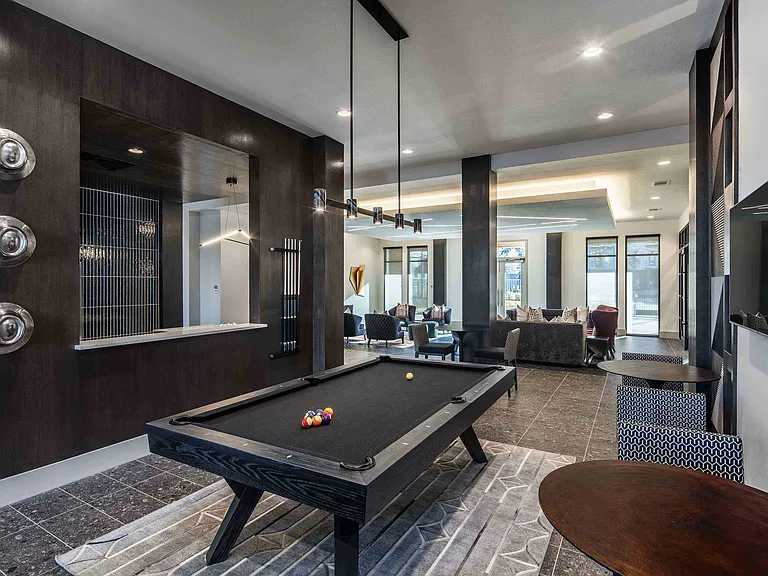 Entertainment lounge with billiards and gaming
