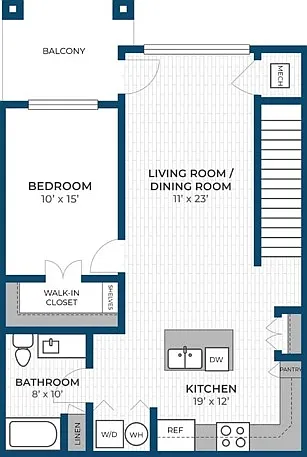 Floor Plan 1E | Seasons at Plainfield | Apartments in Plainfield, IL Floor Plan 1E | Seasons at Plainfield | Apartments in Plainfield, IL