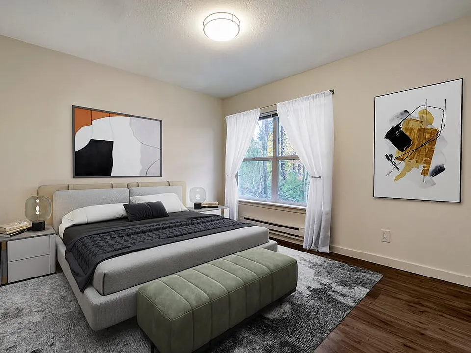 Renovated Package I bedroom with hard surface flooring