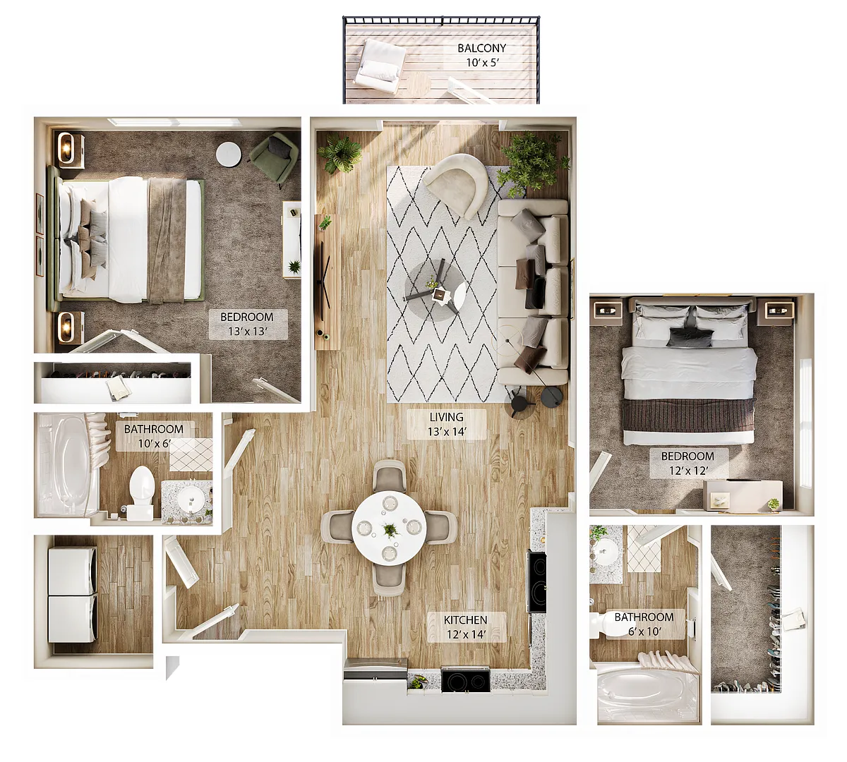 Floor plan 2 BR Vale Summit