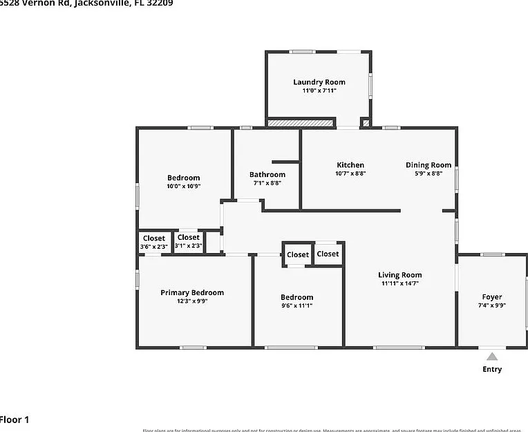 3 bed, 1.0 bath, 1109 sqft, $1,200 — Photo 2