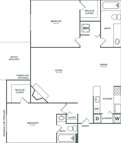 Maple | 2 x 2 | 935 sq ft Maple | 2 x 2 | 935 sq ft