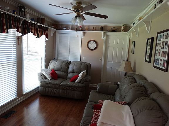 Den; front left of house