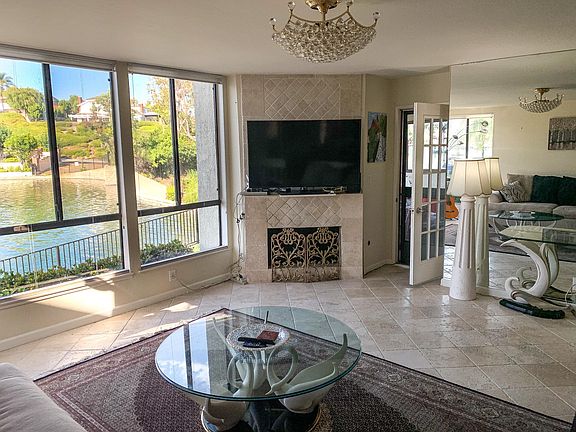 Living room with patio door