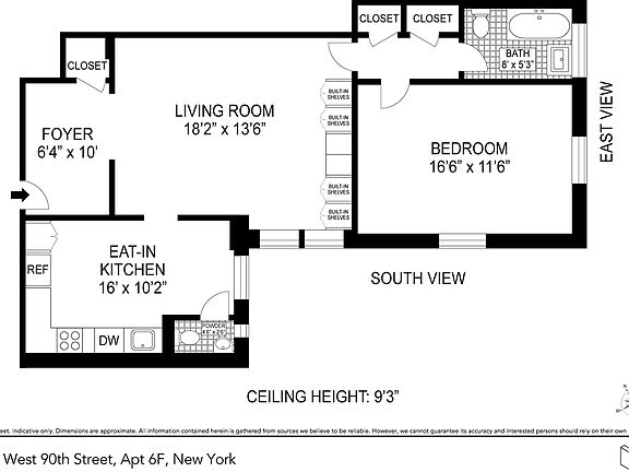 2nd image of 203 W 90th St APT 6F