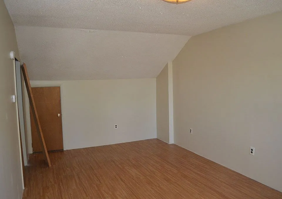 Large bedroom with a large closet and crawl space