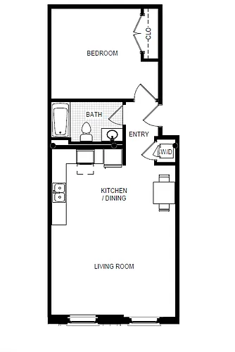 Floor plan 1B-A