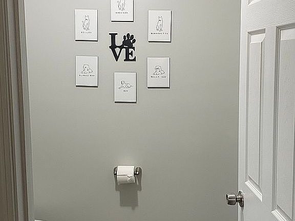 1/2 bath downstairs 