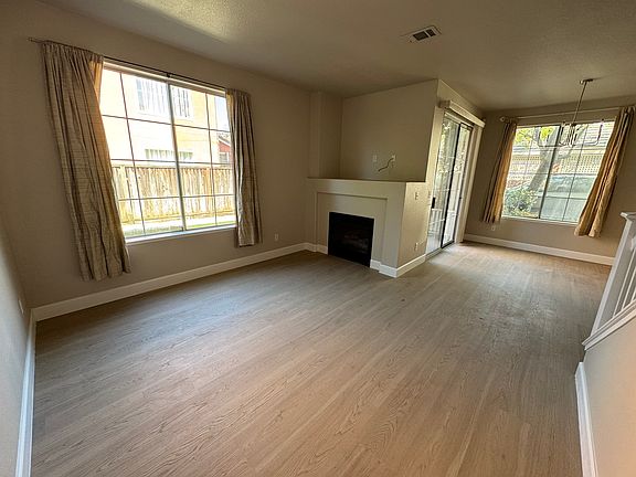Living area. Gas fireplace. Built-in media center.