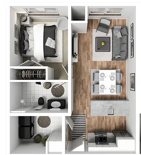 Floor plan Standard 1-Bedroom