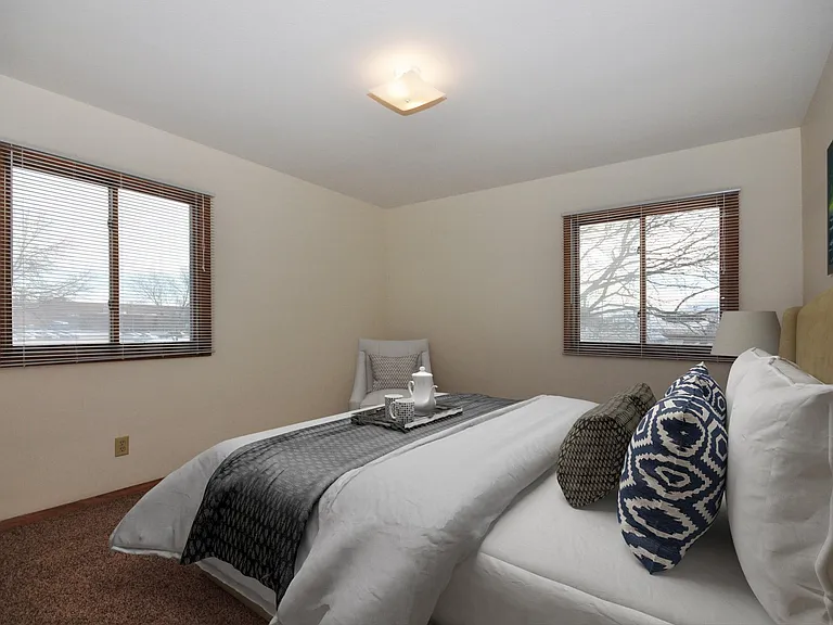 Staged bedroom