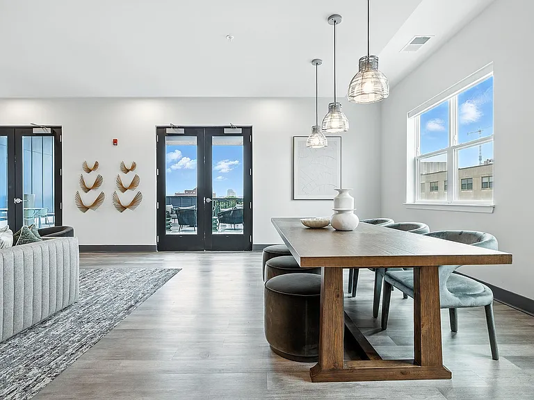 Bright Dining Area with Large Windows