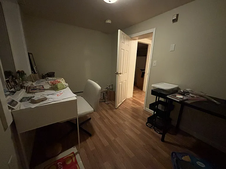 garden-level bedroom/office