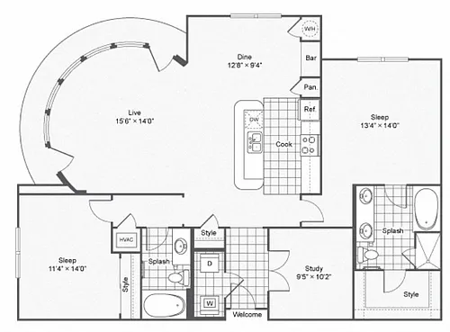 Floor plan B12- Work from Home