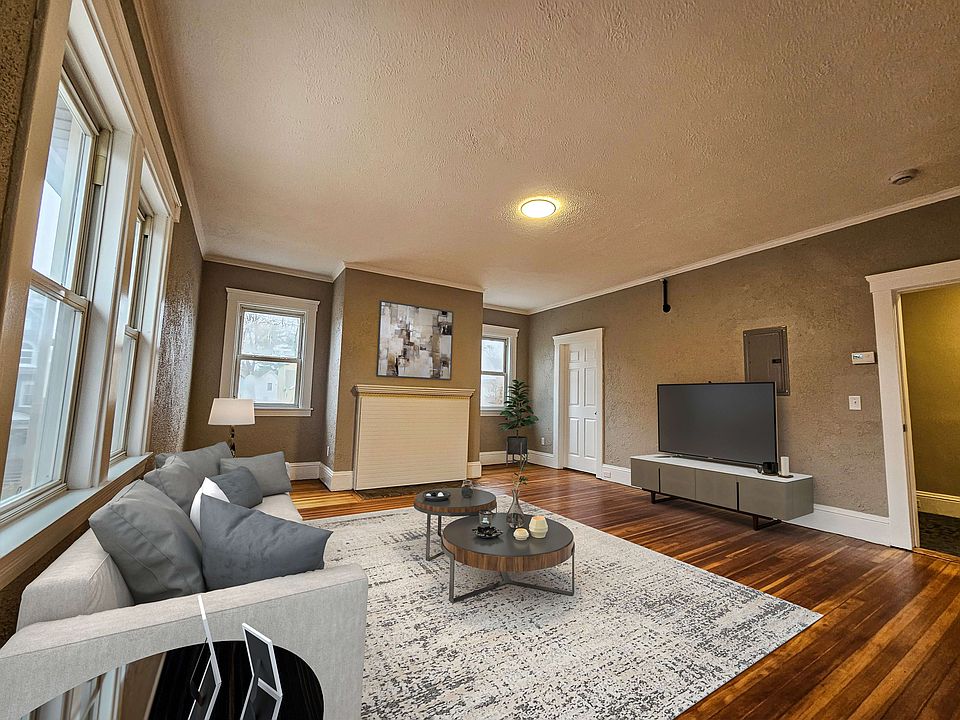 living room virtually staged