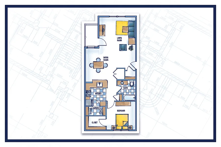 Floor plan 1 Bedroom