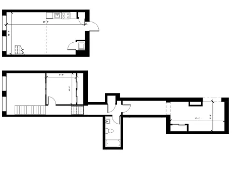 Floor plan 2 Bedroom / 1 Bathroom