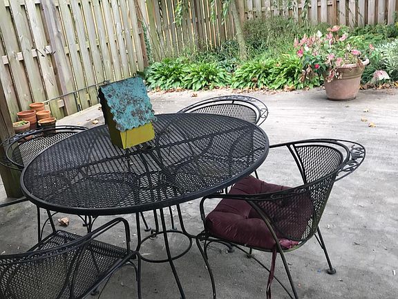 large garden and patio