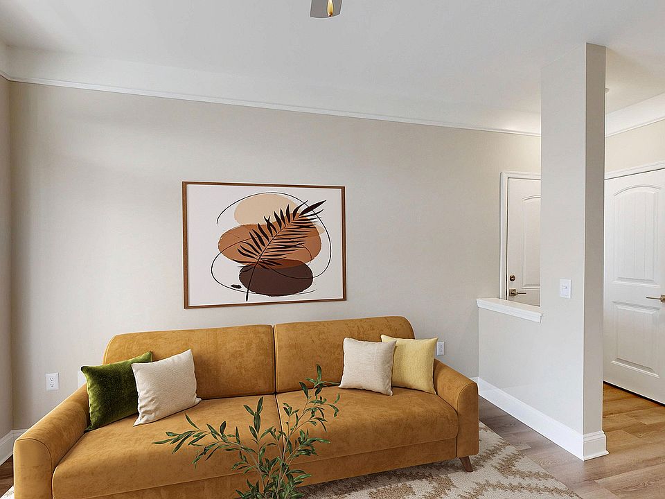 Newly Renovated Living Room with Hardwood-Style Flooring