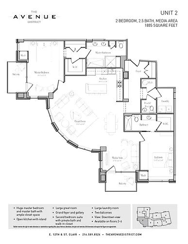 Floor plan 2BED/2BATH