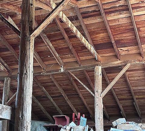 Roof from inside barn