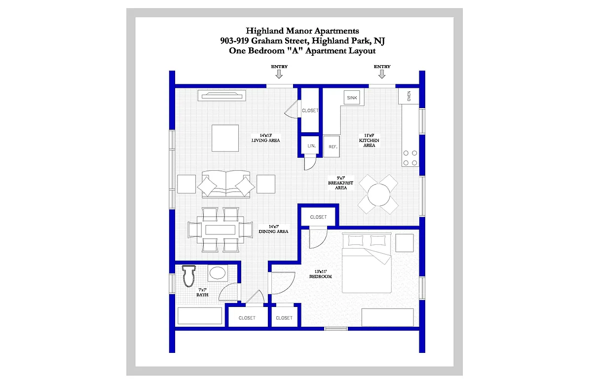 Floor plan 1 Bedroom Floor Plan A