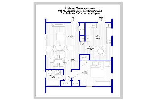 Floor plan 1 Bedroom