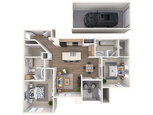 Floor plan B5 2 Bed 2 Bath