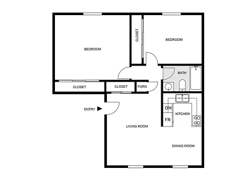 Floor plan 427 2 BD XL End Until