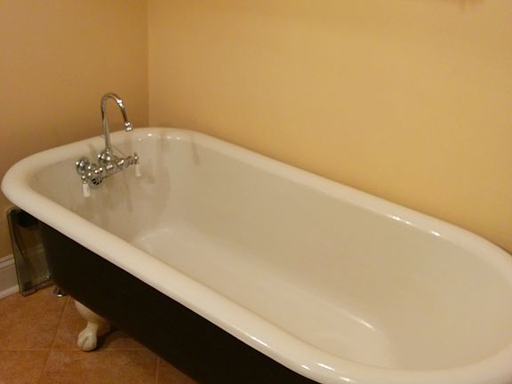 salvaged old tub