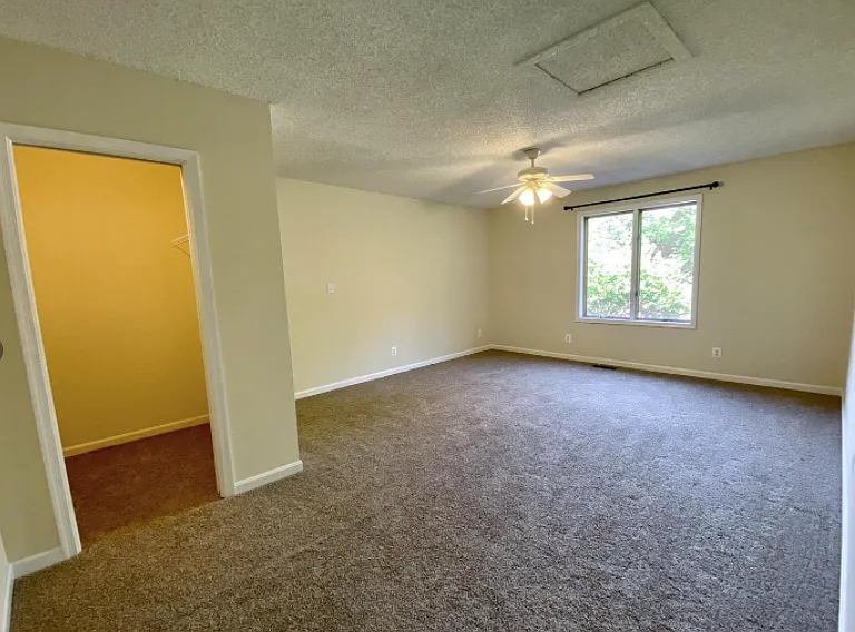 Large master bathroom with walk in closet!