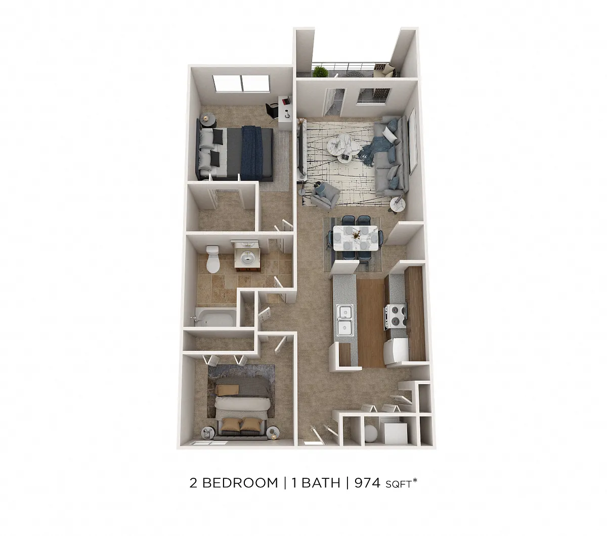 Floor plan Two Bedroom