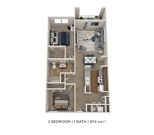 Floor plan Two Bedroom