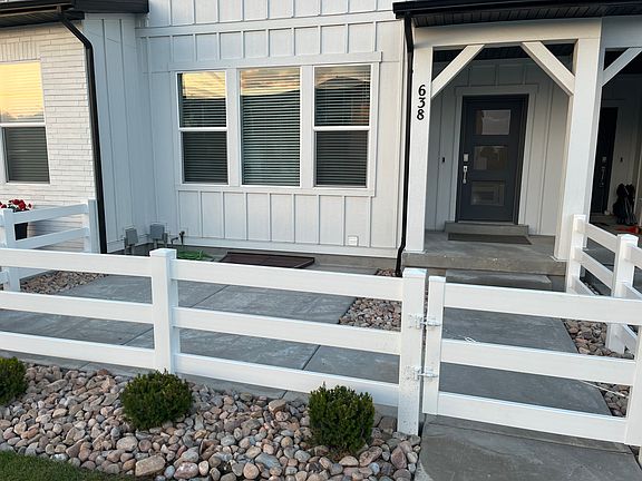 Front of unit - 638. Private patio.