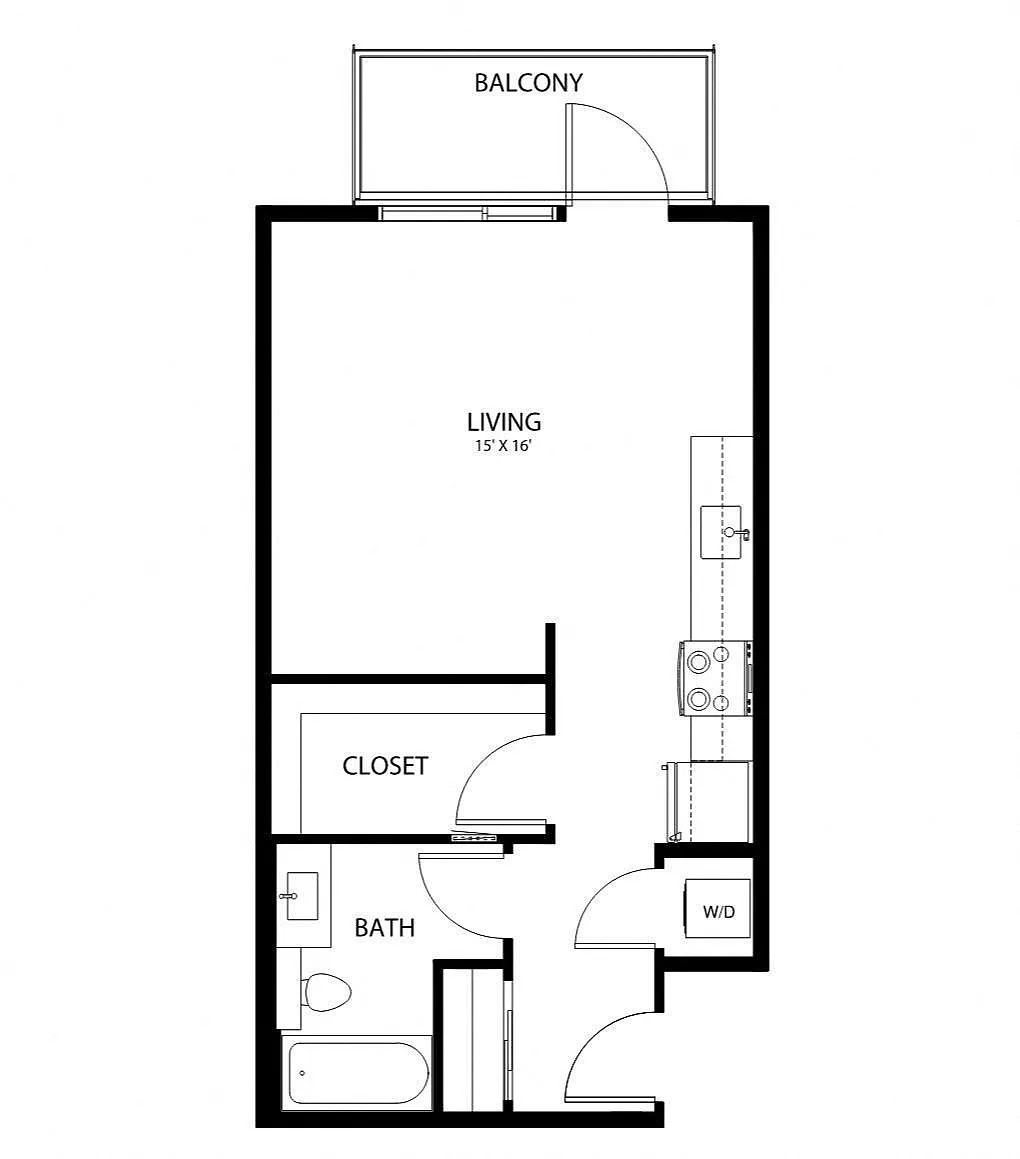 Floor plan Studio A1